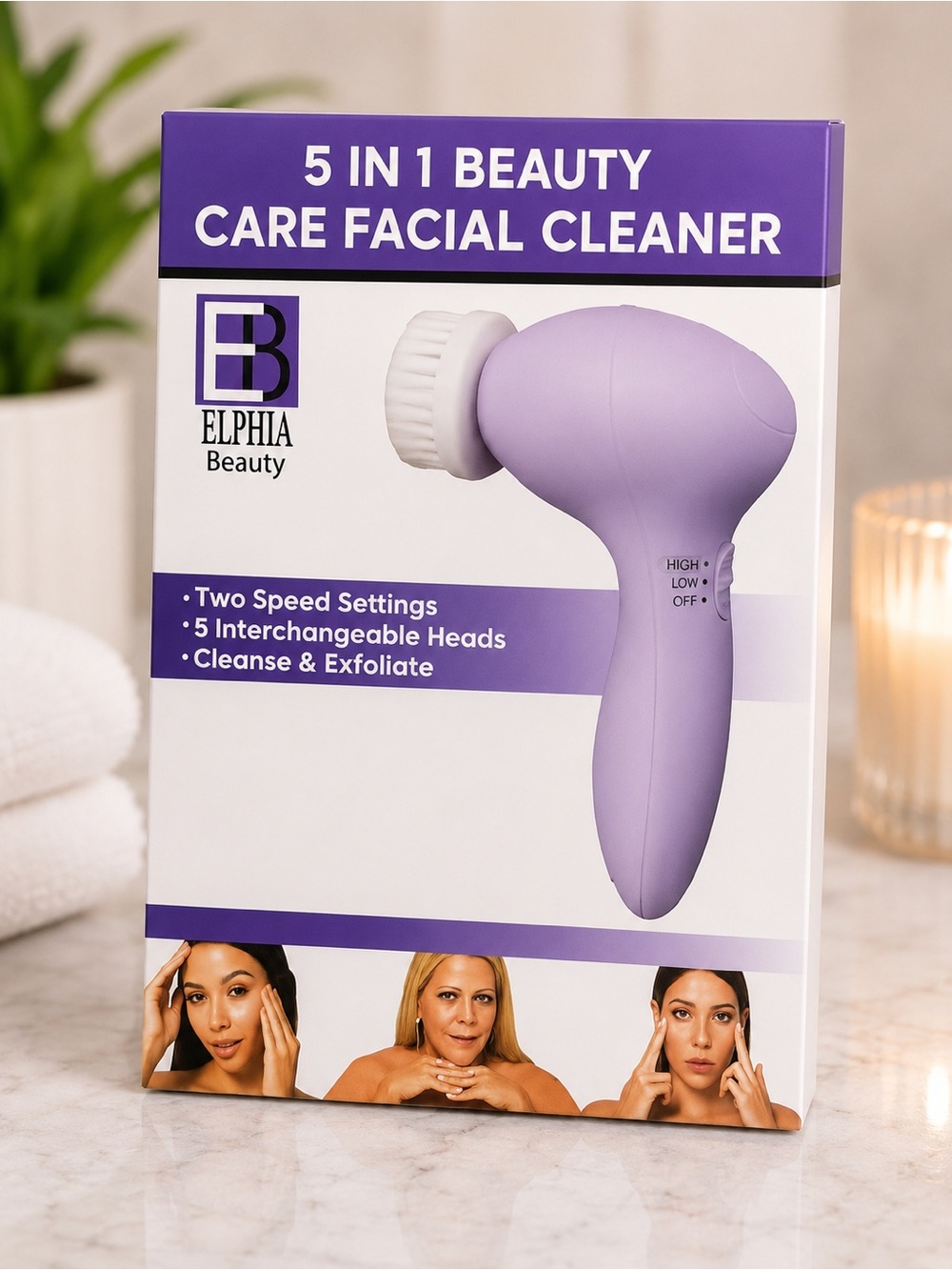 Elphia Beauty 5-in-1 Beauty Care Facial Cleaner